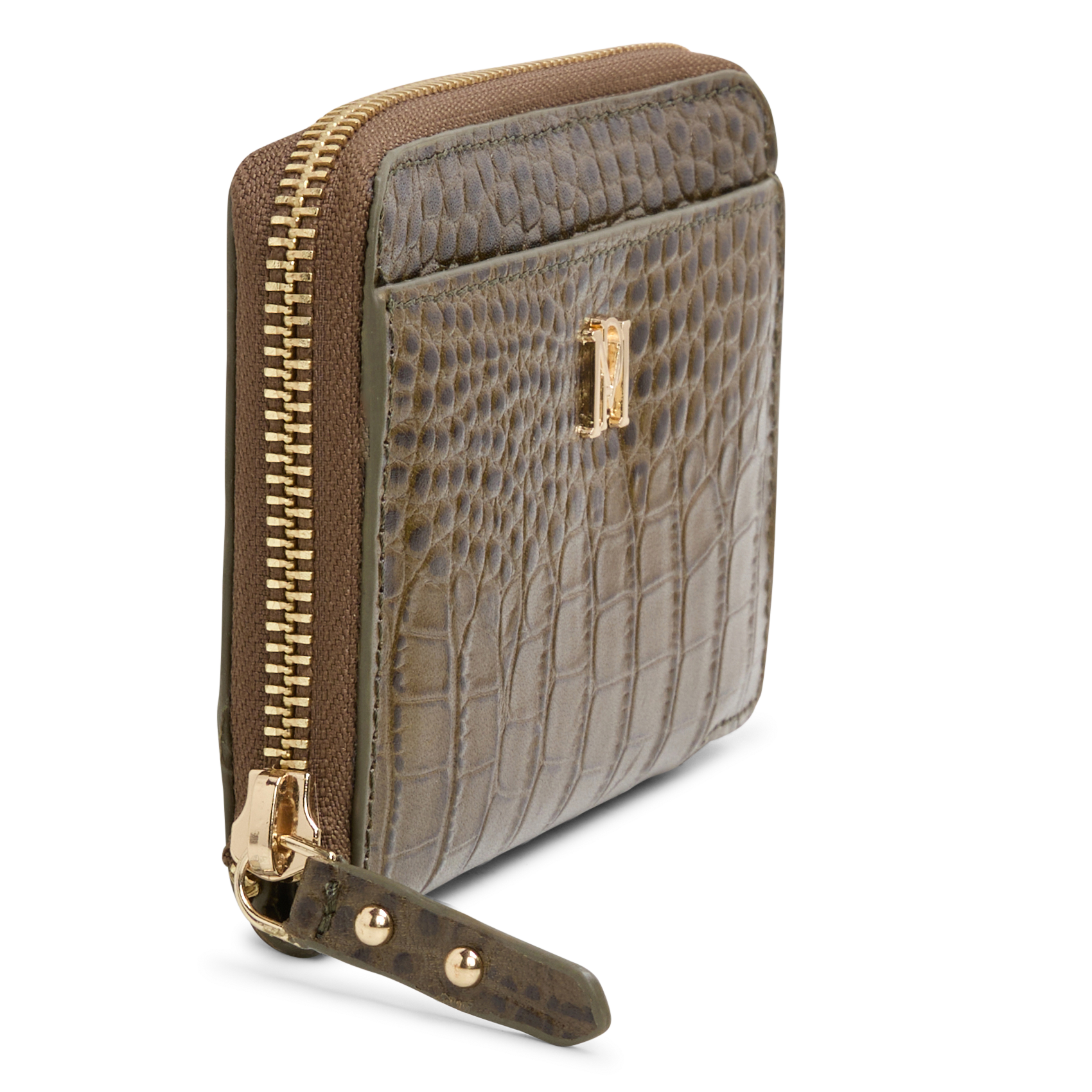 EDOUARD - Portefeuille compact en cuir| Kaki