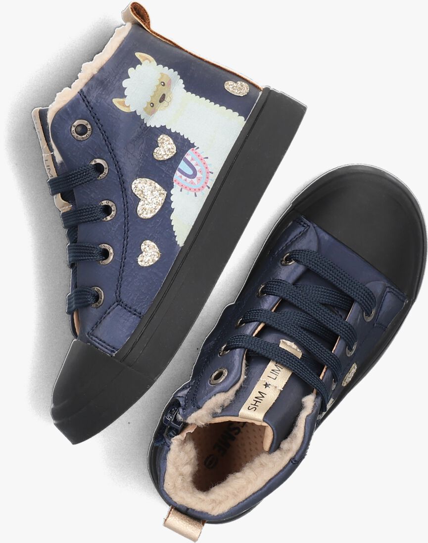 SHOESME blauwe shoesme hoge sneaker sh23w020