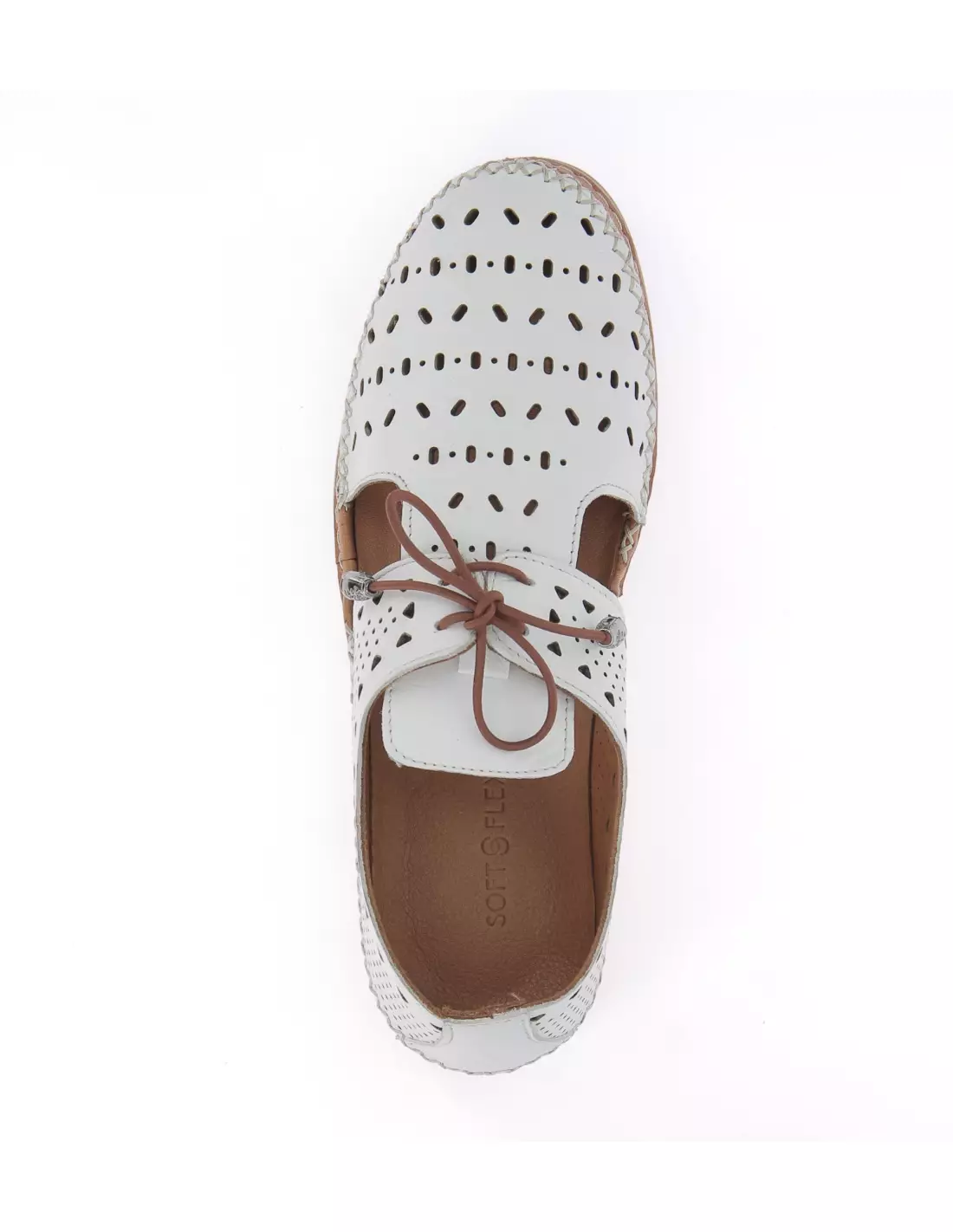 SOFT & FLEX 077.ATOM.521 - Derbies, richelieus & trotteurs WHITE-COCONUT