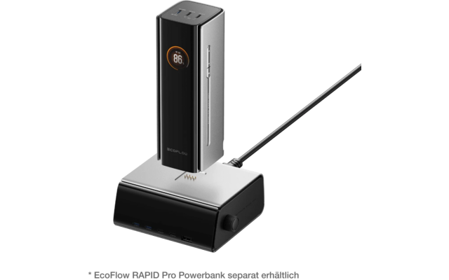EcoFlow Rapid Pro Desktop-Ladegerät für Rapid Pro Powerbanks mit 4x USB-C / 1x USB-A / 320  W