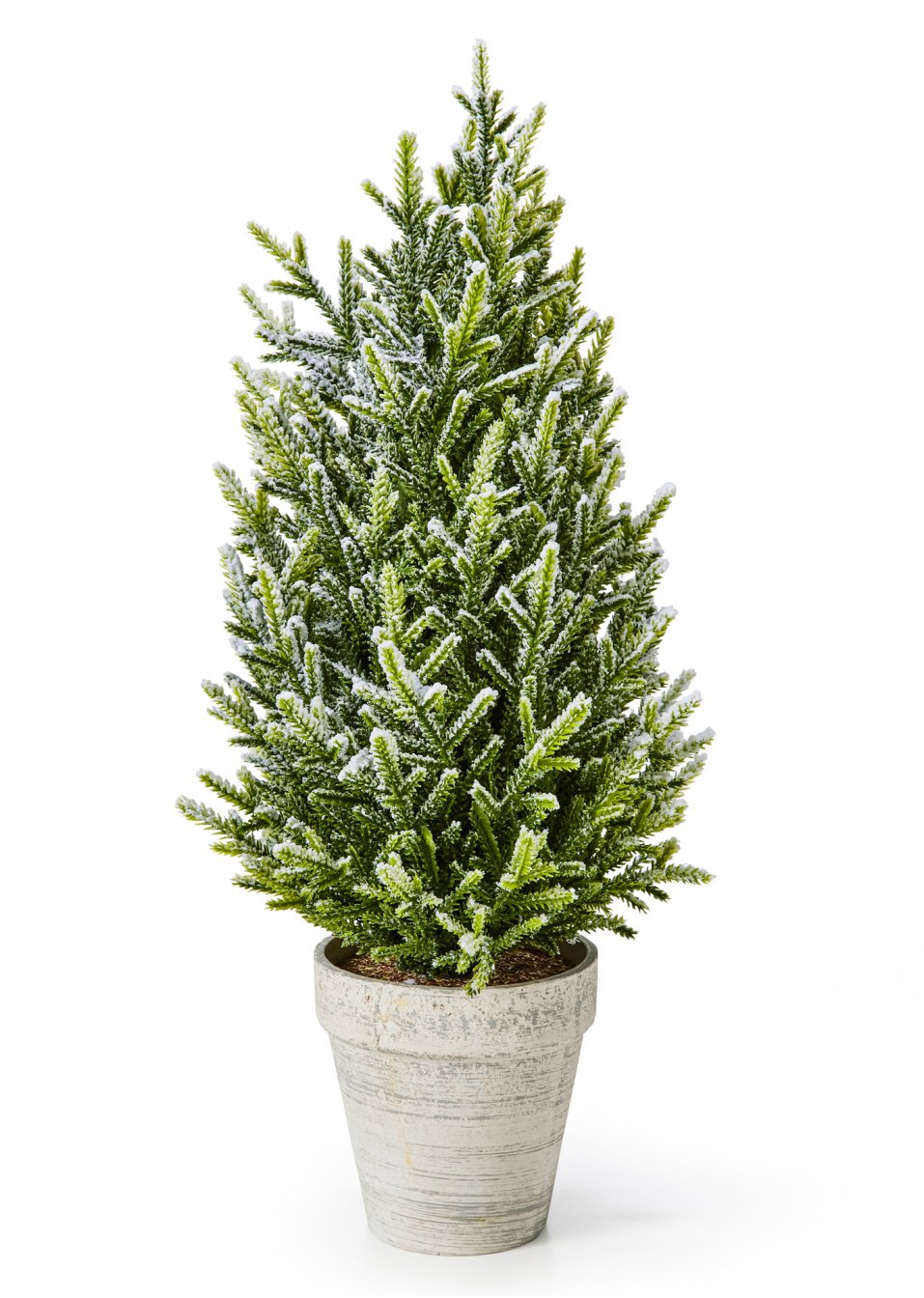 Sapin de Noël enneigé artificiel en pot