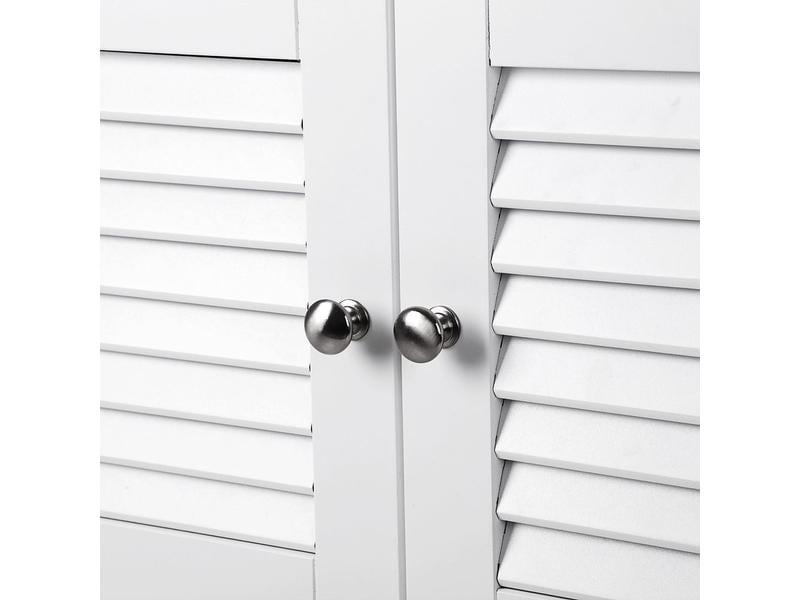 VASAGLE Waschbeckenunterschrank mit Türen 60 x 60 cm, Weiss Badezimmerschrank