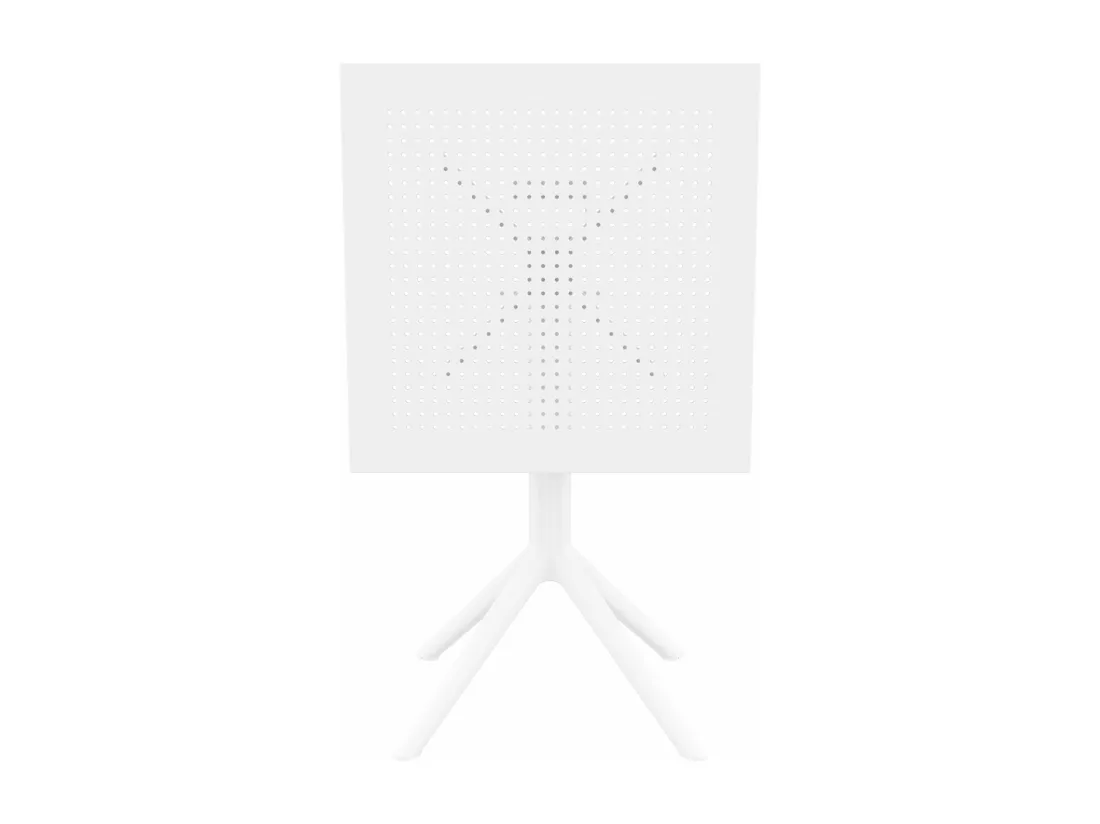 Table d'appoint de jardin - carré - Plastique - 60 x 60 cm - Blanc - Sky