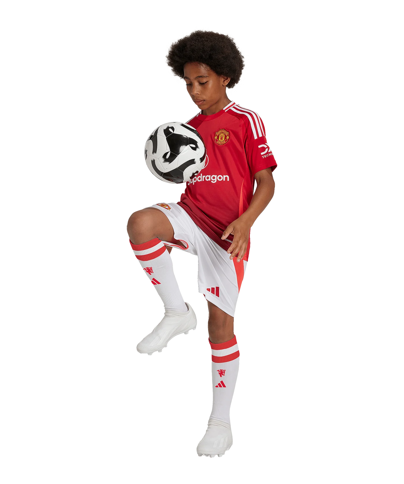 adidas Manchester United Short Home 2024/2025 Kids Weiss