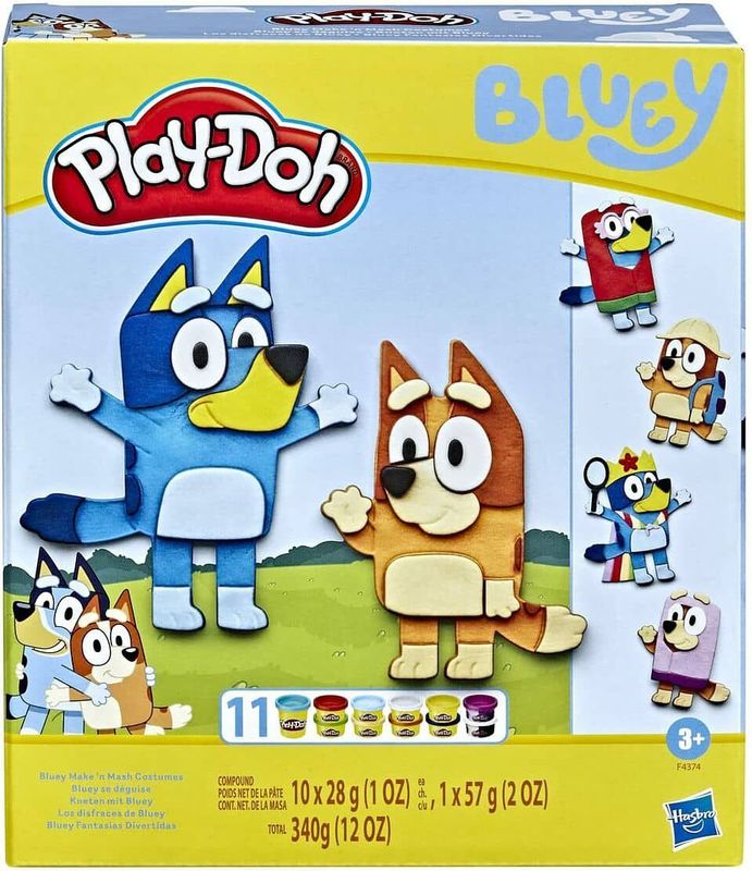 Play-Doh Speelset Bluey verkleed met 11 potten boetseerklei
