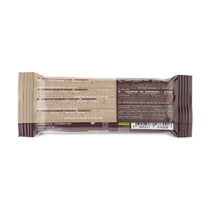ISWARI Energy Bar Johannisbrot & Haselnuss BIO 35 g