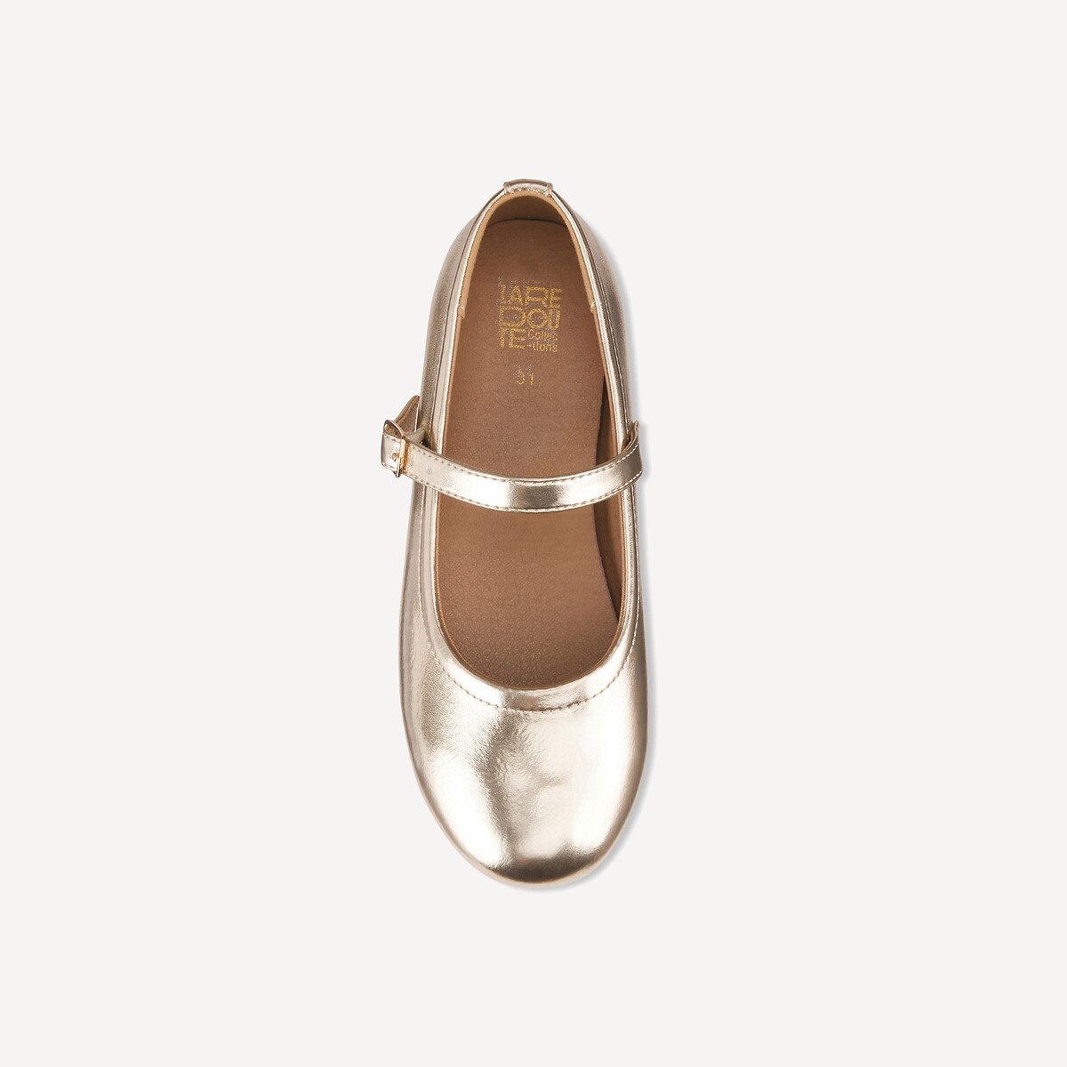 COLEÇÃO LA REDOUTE<br>Sapatilhas de ballet douradas com tira