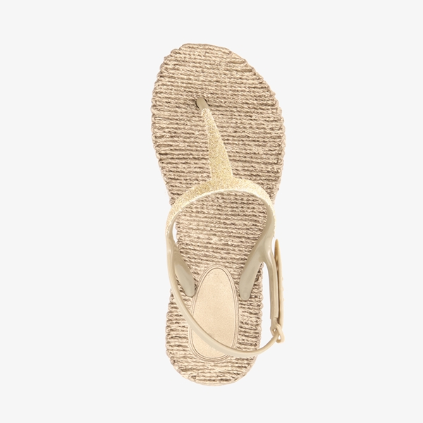 Supercracks meisjes teenslippers hielbandje goud