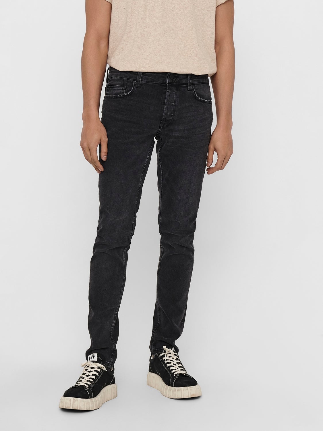 ONSLOOM Mittlere Taille Slim Fit Jeans Grey Denim
