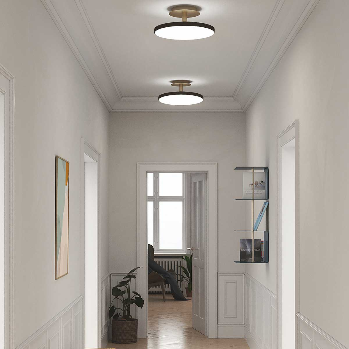 Plafondlamp Asteria Up Medium Antraciet