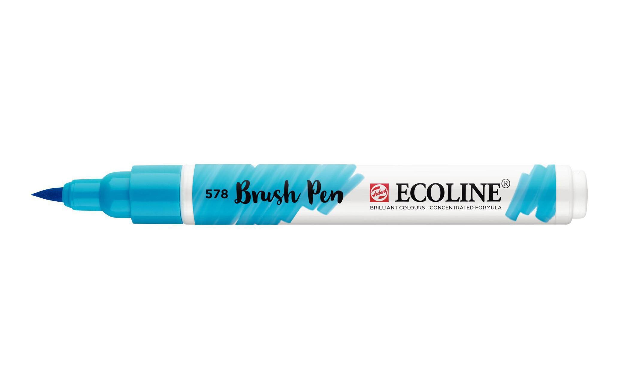 Brushpen Ecoline HimmelblauFlüssige Wasserfarbe im praktischen Brush Pen
