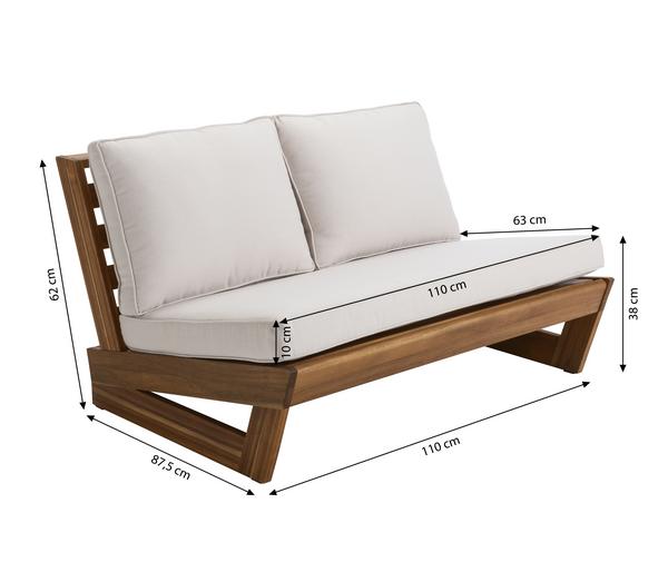 Dehner Gartenbank Palma, 2-Sitzer