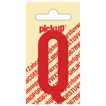 Pickup plakletter Q rood glans 60 mm