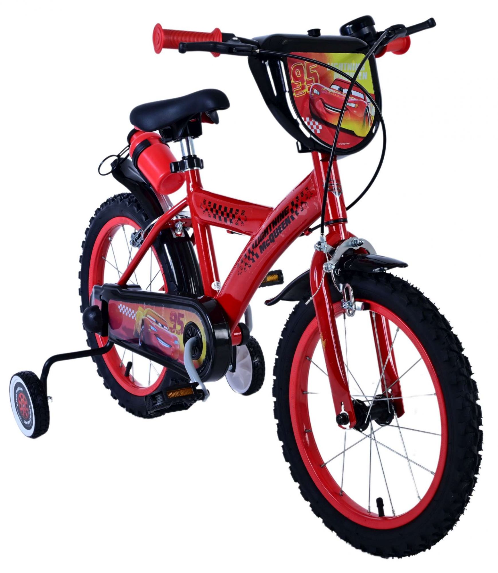 Kinderfahrrad Disney Cars Fahrrad für Jungen 16 Zoll Kinderrad in Rot
