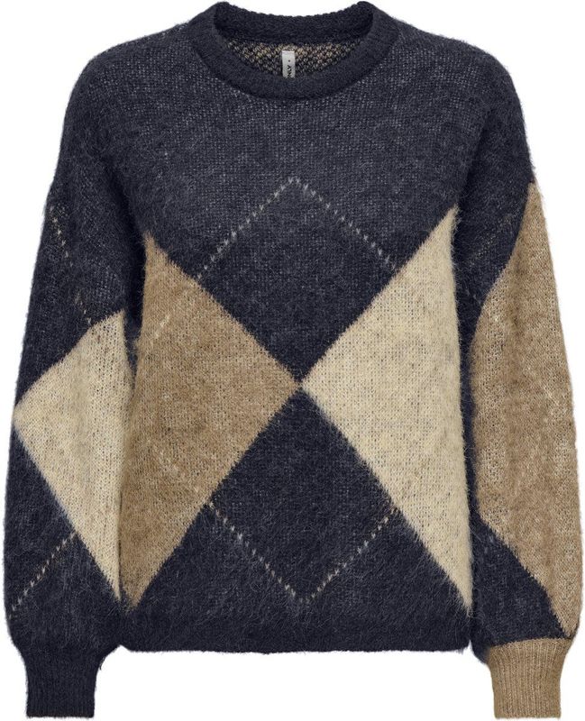 Only - ONLNOEME LIFE LS JQ O-NECK KNT - Gebreide Trui - Night Sky