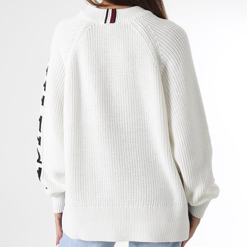 Pull Femme Placed Hilfiger 9002 Beige Clair