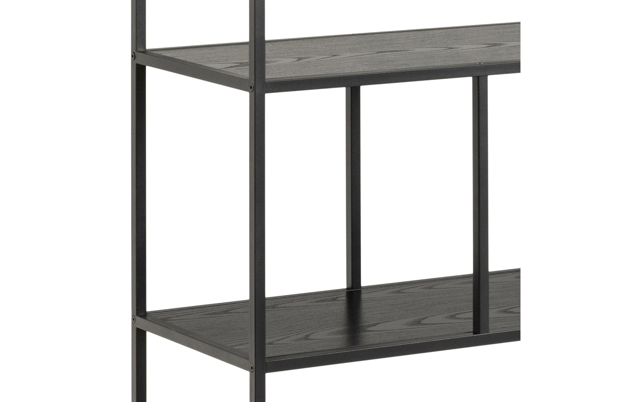 Regal Seaford 135 x 35 x 150 cm, Schwarz<br>Bücherregal