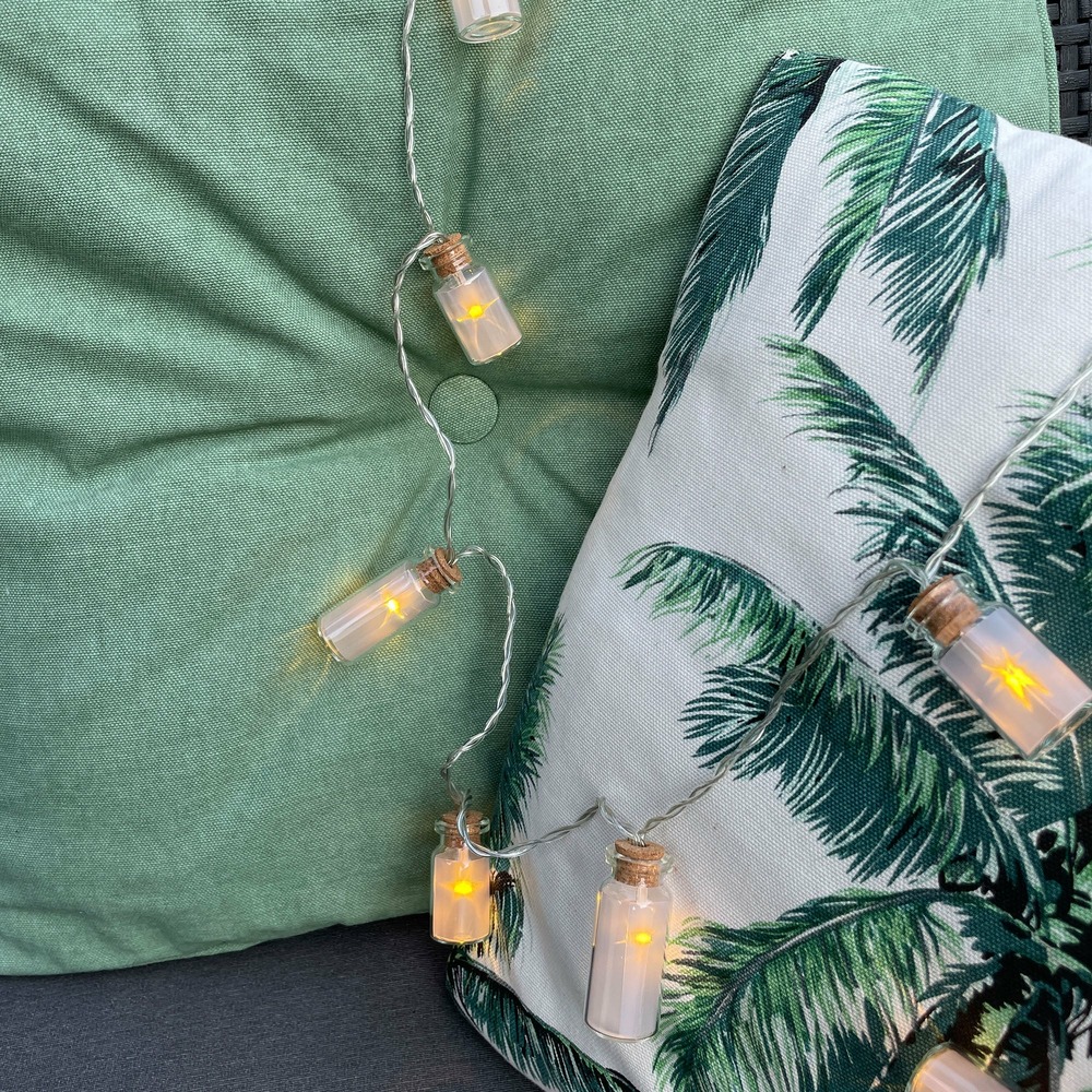 Guirlande little vintage holo à piles - led blanc chaud - chromex
