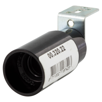 Handson lampfitting E14 haakse beugel zwart