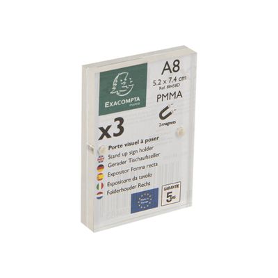 Exacompta - Porte-visuel fermeture magnétique - A8 - double face