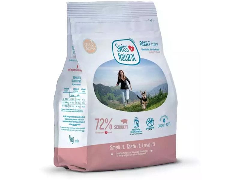 Swiss Natural Adult Soft Mini Schwein und Kartoffeln 9 x 1 Alleinfuttermittel Soft für ausgewachsene Hunde
