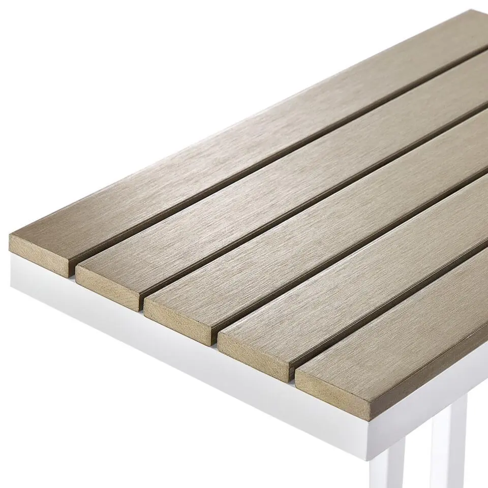 MESSINA - Bijzettafel - Lichthout/Wit- 60 x 35 cm - Plastichout