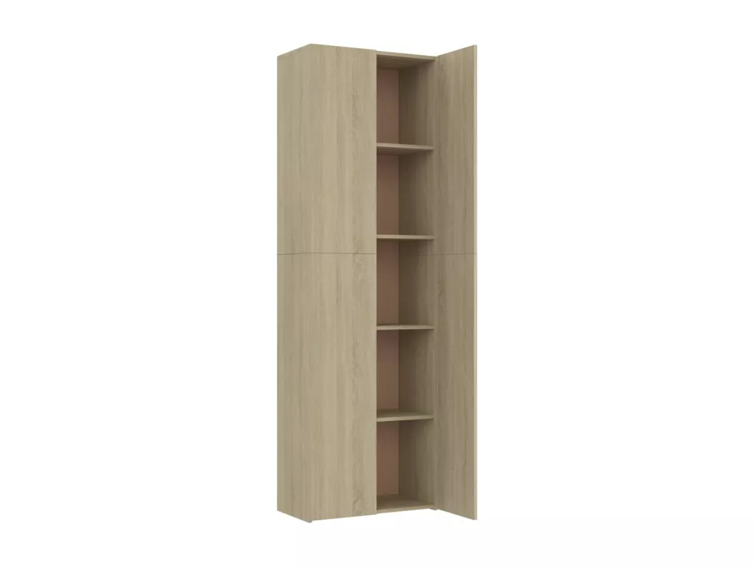 Armoire de bureau Chêne sonoma 60x32x190 cm Bois d'ingénierie
