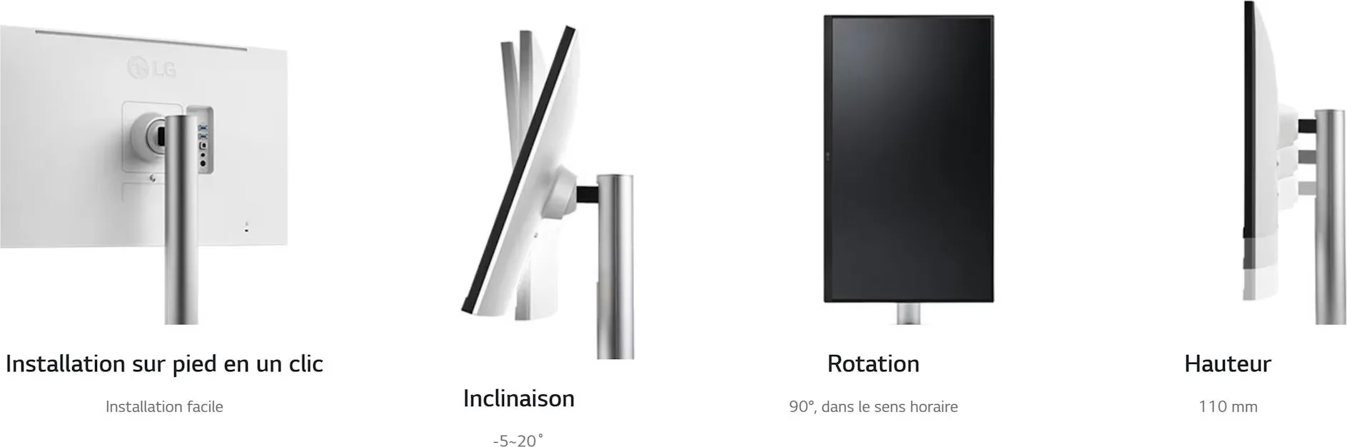LG UltraFine 32UQ850V-W Écrans de bureau et professionnels