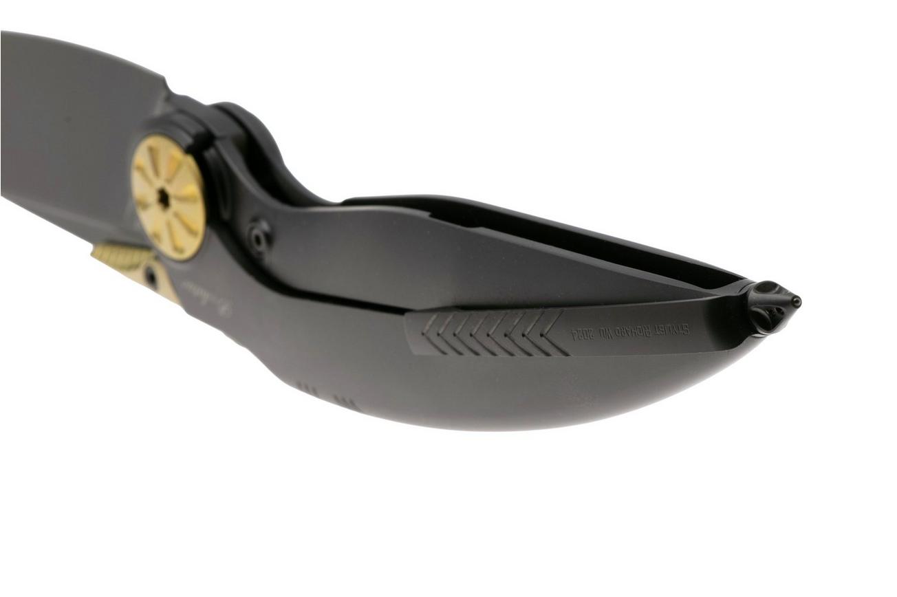 Rike Knife Predator DLC Böhler M390, DLC Titanium, zakmes