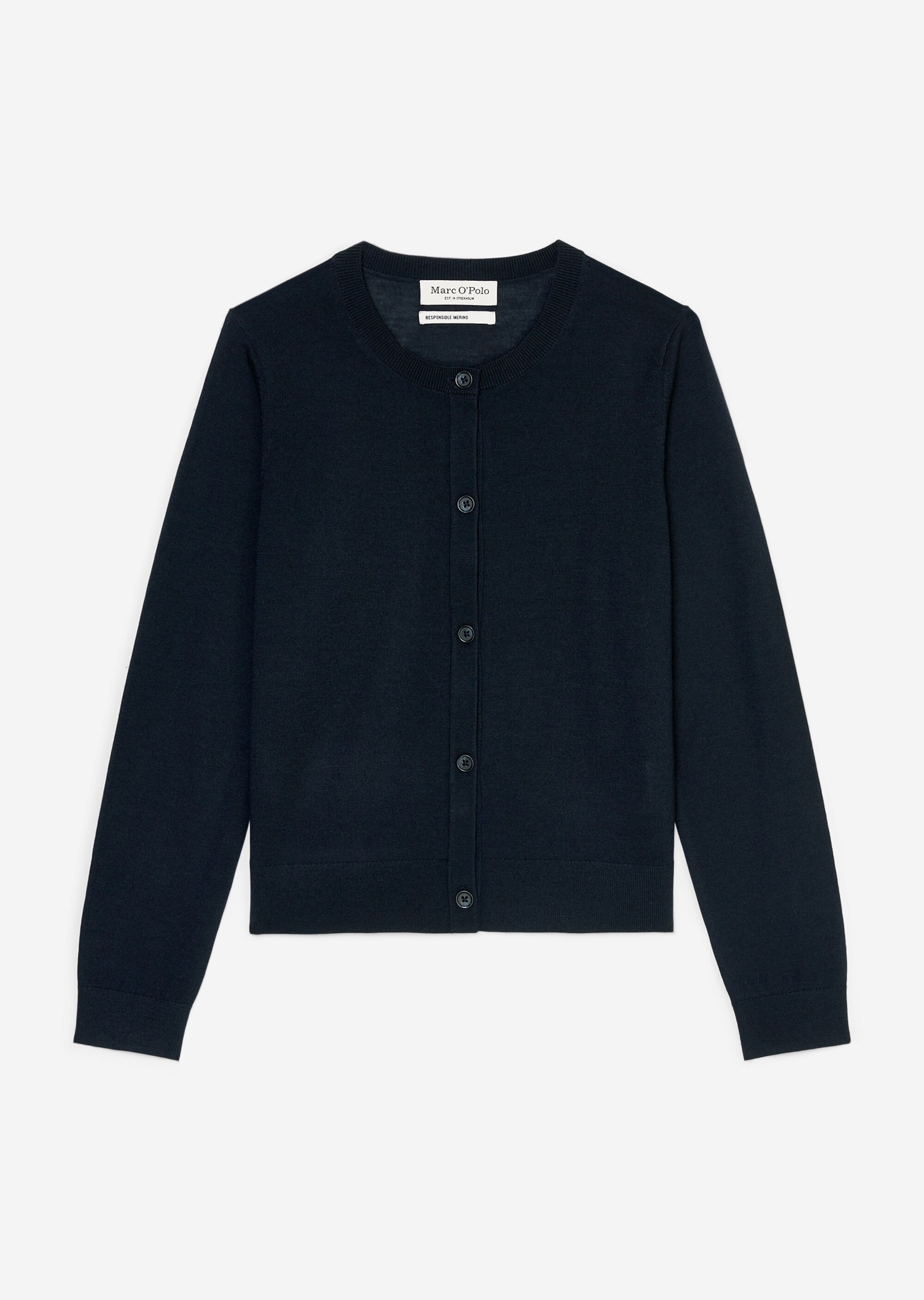 Feinstrick-Cardigan regular aus exklusiver Merinowolle