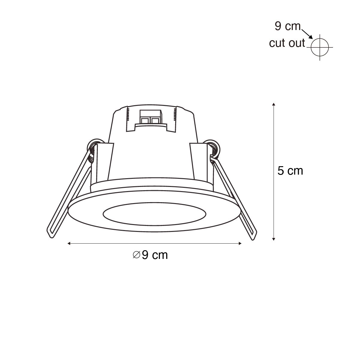 Inbouwspot rond staal incl. LED IP65 - Simply