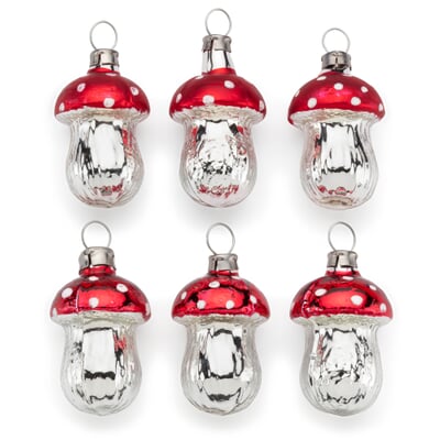 Christbaumschmuck mundgeblasen Fliegenpilze