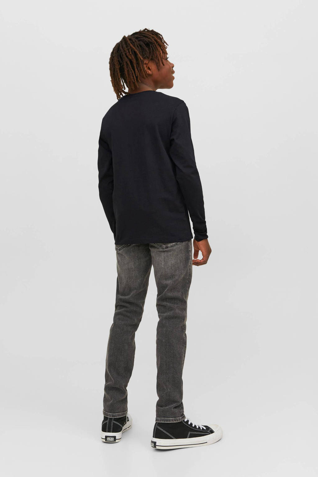 JACK & JONES longsleeve JJECORP van katoen zwart