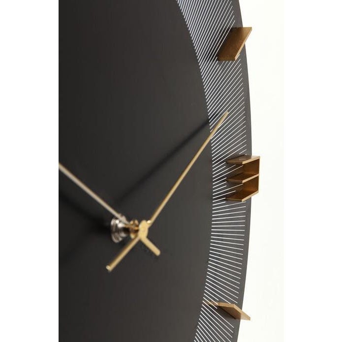 Wandklok Leonardo zwart Kare Design