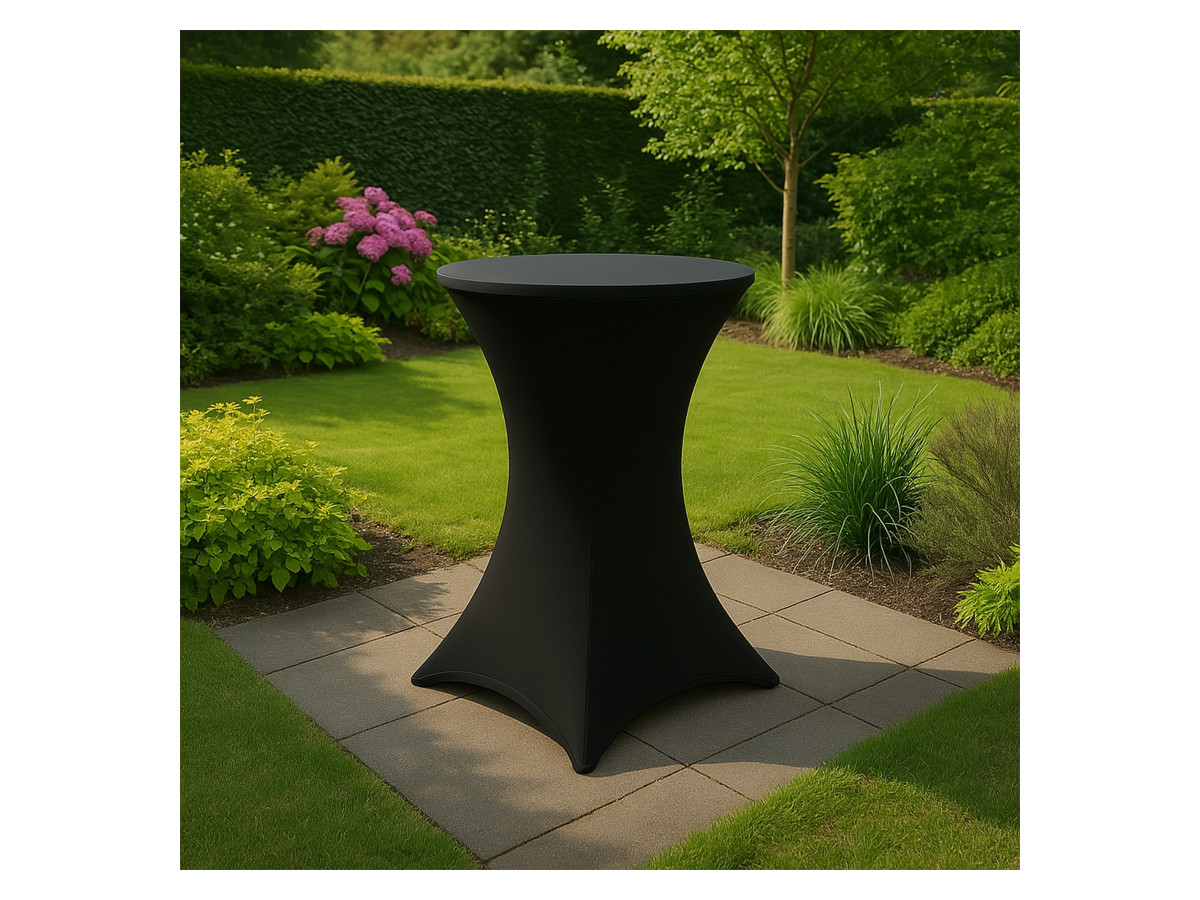 Brixy 80 x 110 cm inklapbare statafel met rok - Black