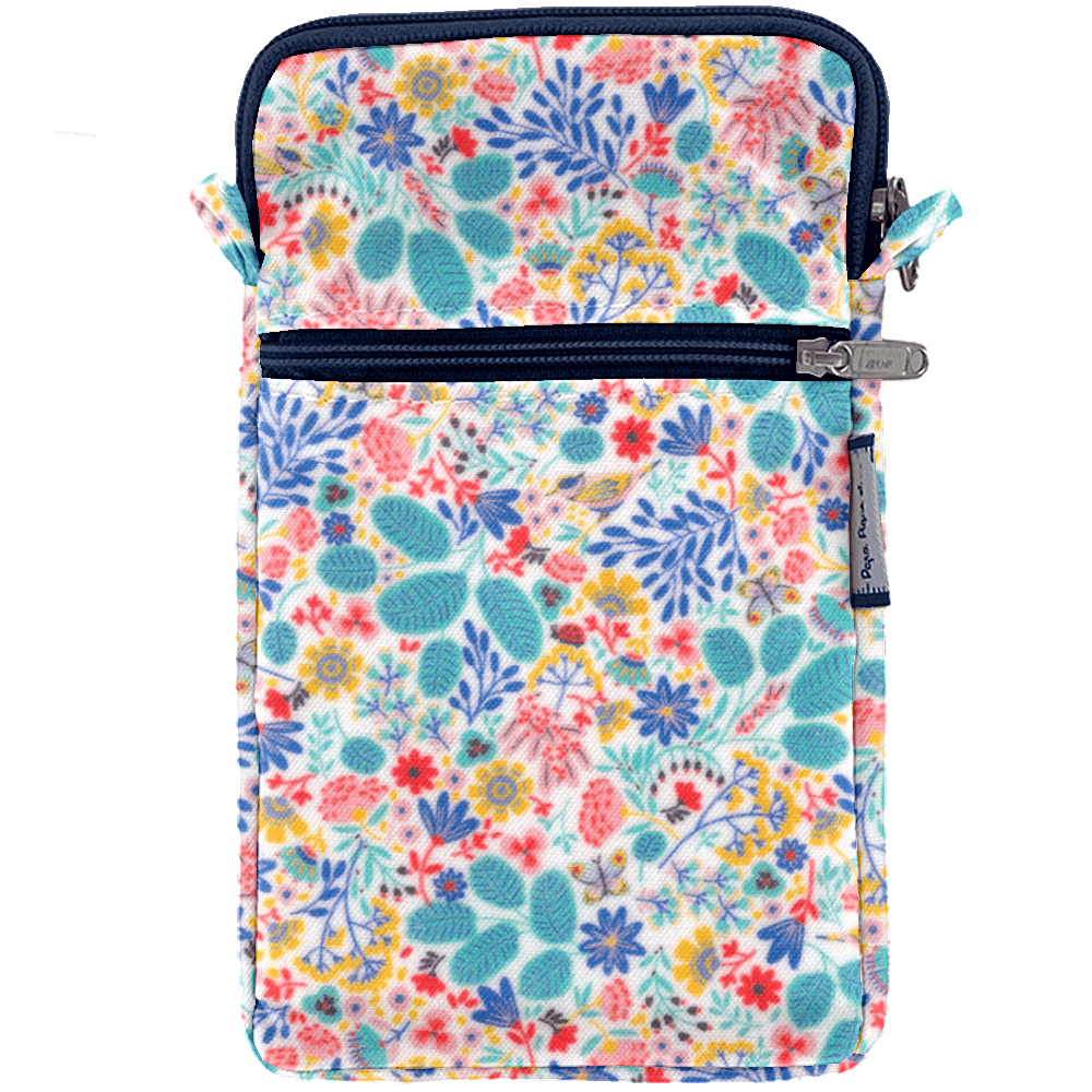 Pochette Téléphone Matelassée Champêtre Bleuté