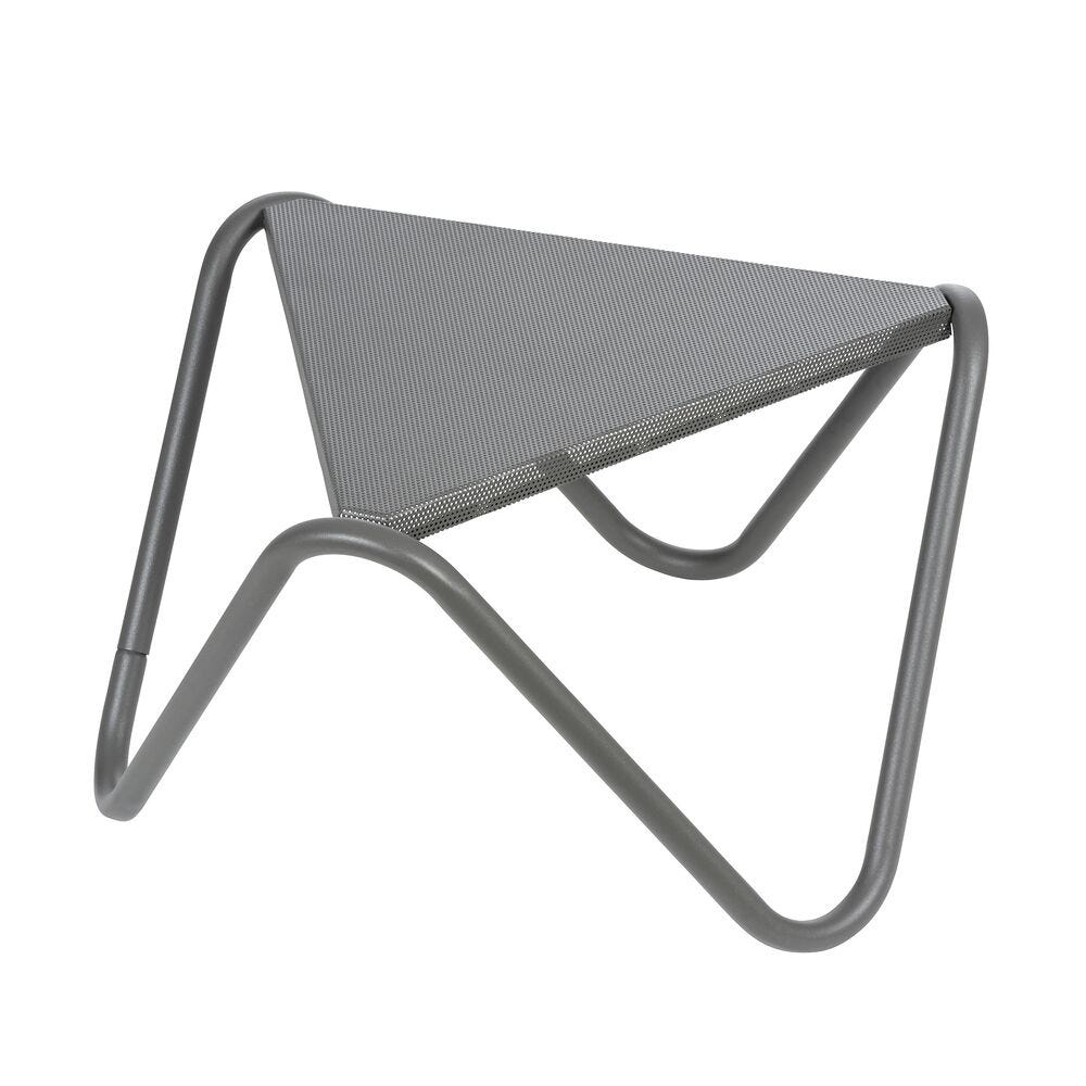 Couchtisch mikroperforierte Tischplatte Vogue Aluminium Grau Titane