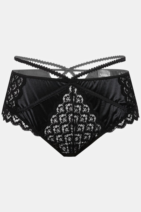 Brazillan-Slip, Spitze, Straps, Ouvert-Öffnung