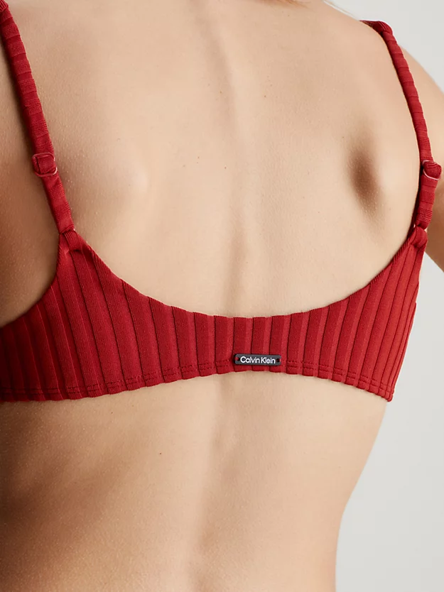 Top de biquíni triangular - modelo Archive Rib
