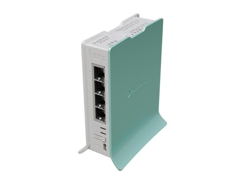 MikroTik Dual-Band WiFi Router hAP ax lite L41G-2axD Gen6-Wireless zum kleinen Preis – klein, schnell und stark genug, um die Leistung von RouterOS v7 zu nutzen!