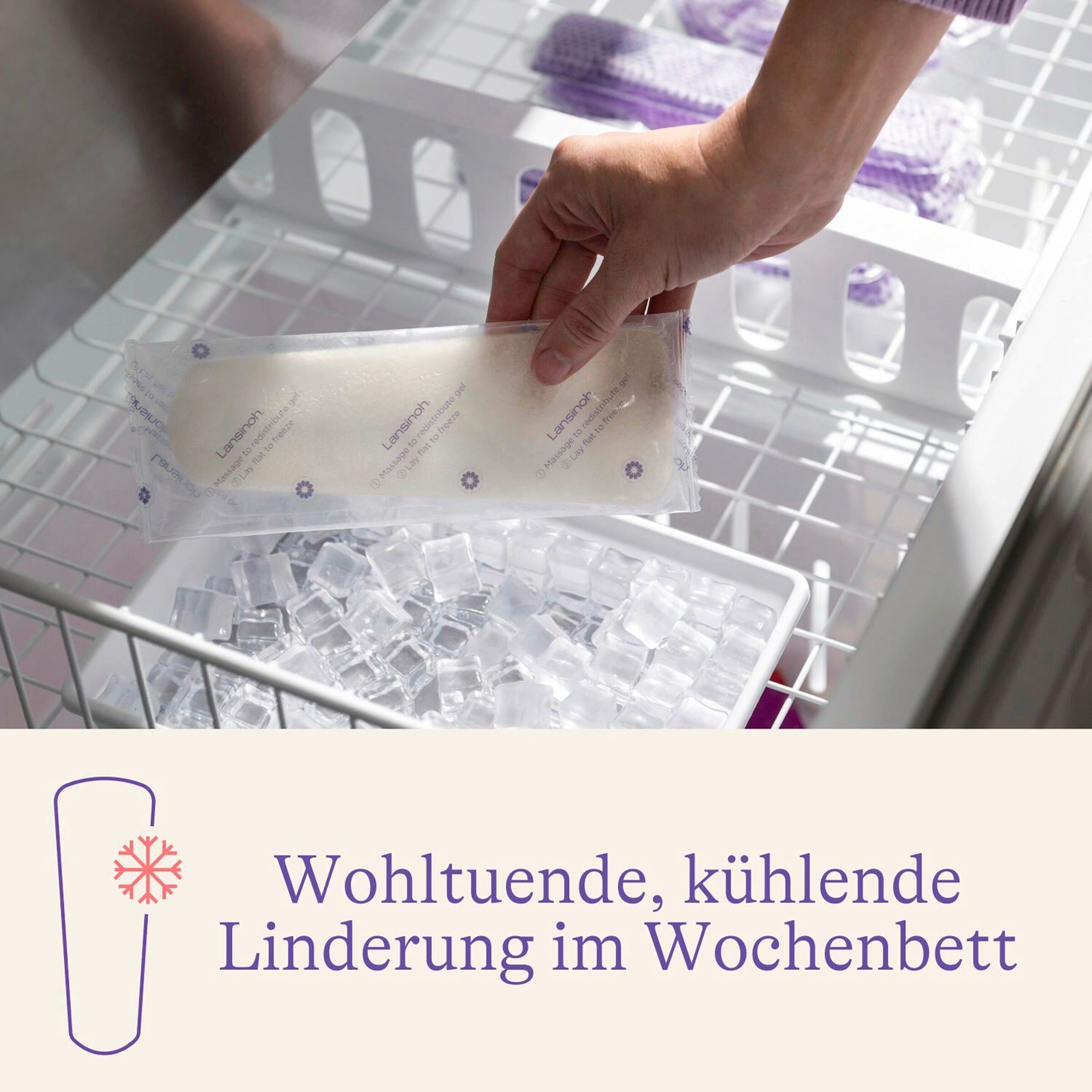 Lansinoh Wochenbettpad Cool&Care, 8 Stück