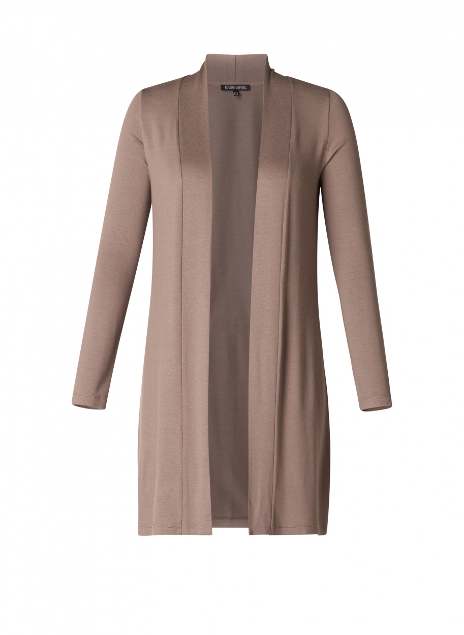Base Level Curvy Longstrickjacke »Ayla long« Figurumspielende, weiche Strickqualität