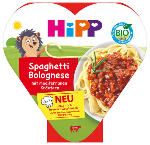 HiPP Bio Menüs Spaghetti Bolognese mit mediterranen Kräutern