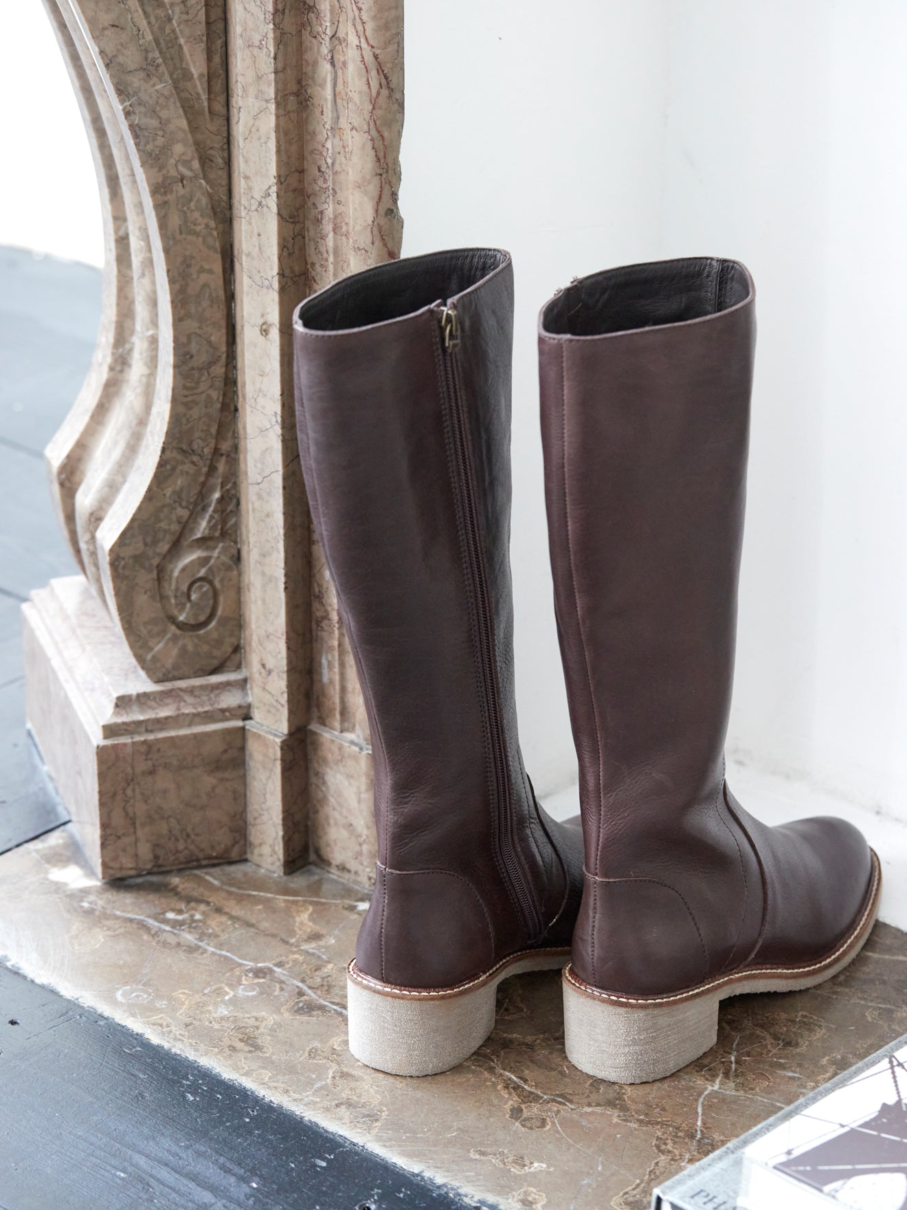 Bottes cuir à talon femme