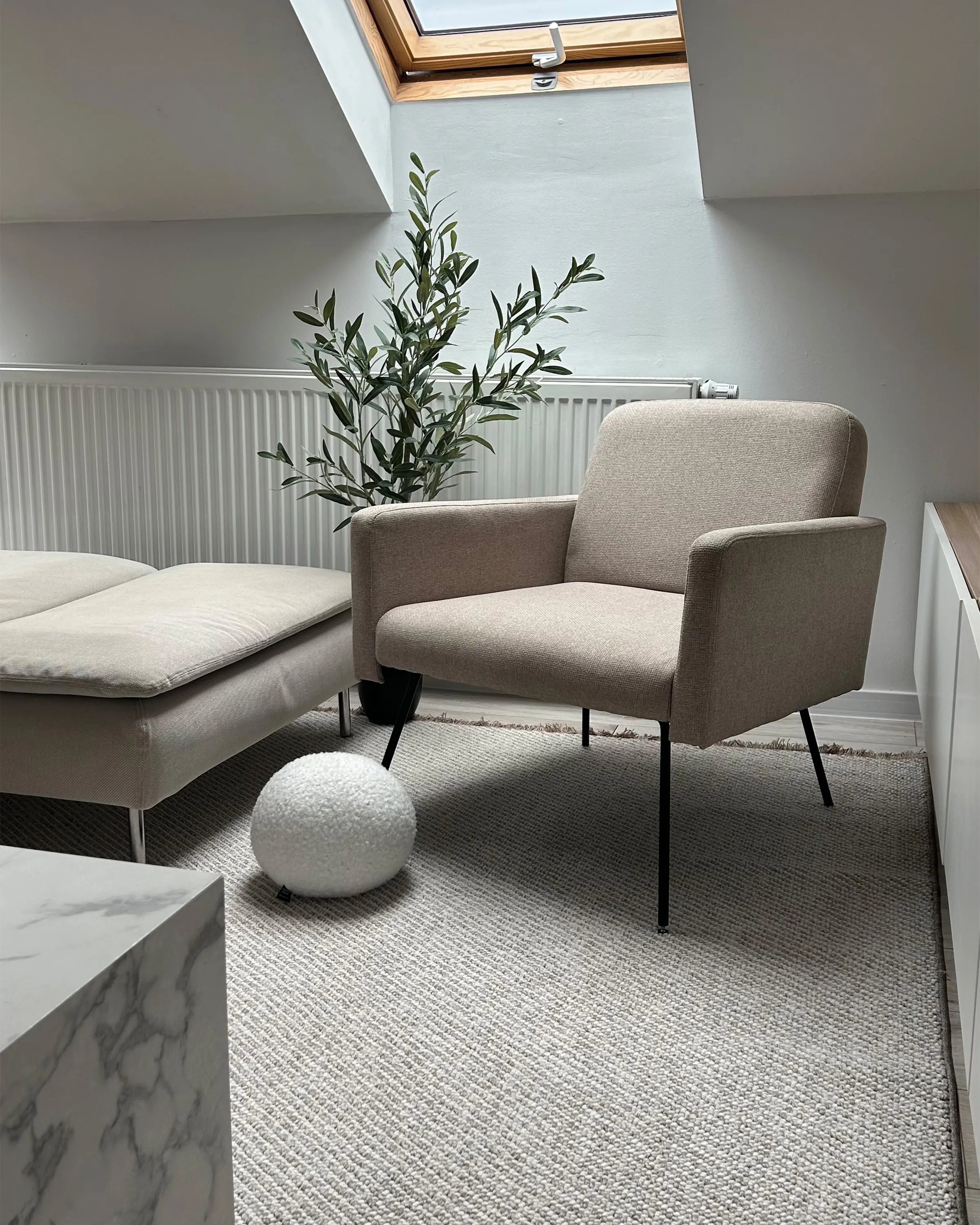 Fauteuil NARKEN Stof Beige