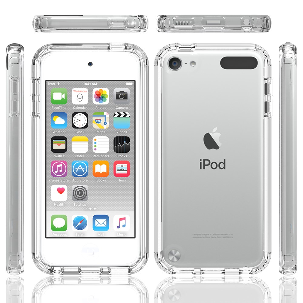 (2-tlg.) iPod Touch 7 / 6 / 5 Hybrid TPU Hülle - Transparent