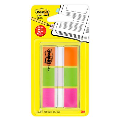 Post-it - Marque-pages (Index) souples - Lot 3 x 20 feuilles