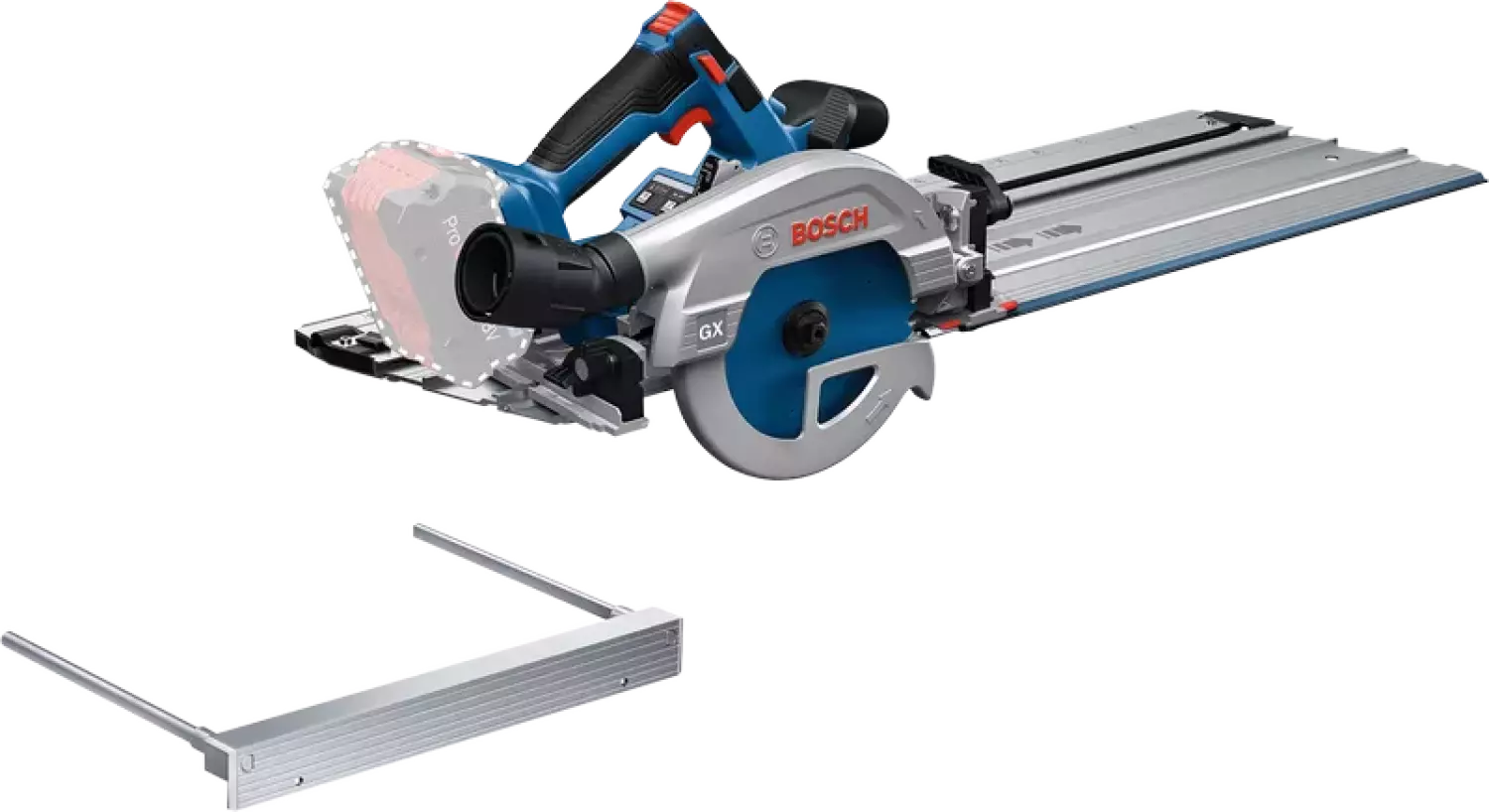 Bosch GKS 18V-57-2 GX 18V accu Afkortzaag voor geleiderail body inclusief FSN X 440 - 165mm