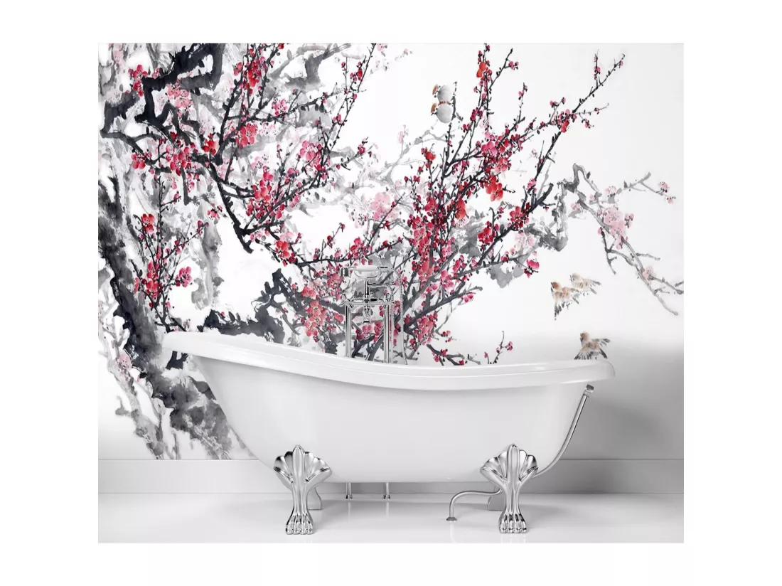 Papier peint fleurs de cerisier - 350 x 245 cm