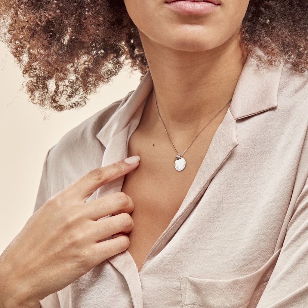 Collier Argent Blanc Raimbaut Oxyde De Zirconium
